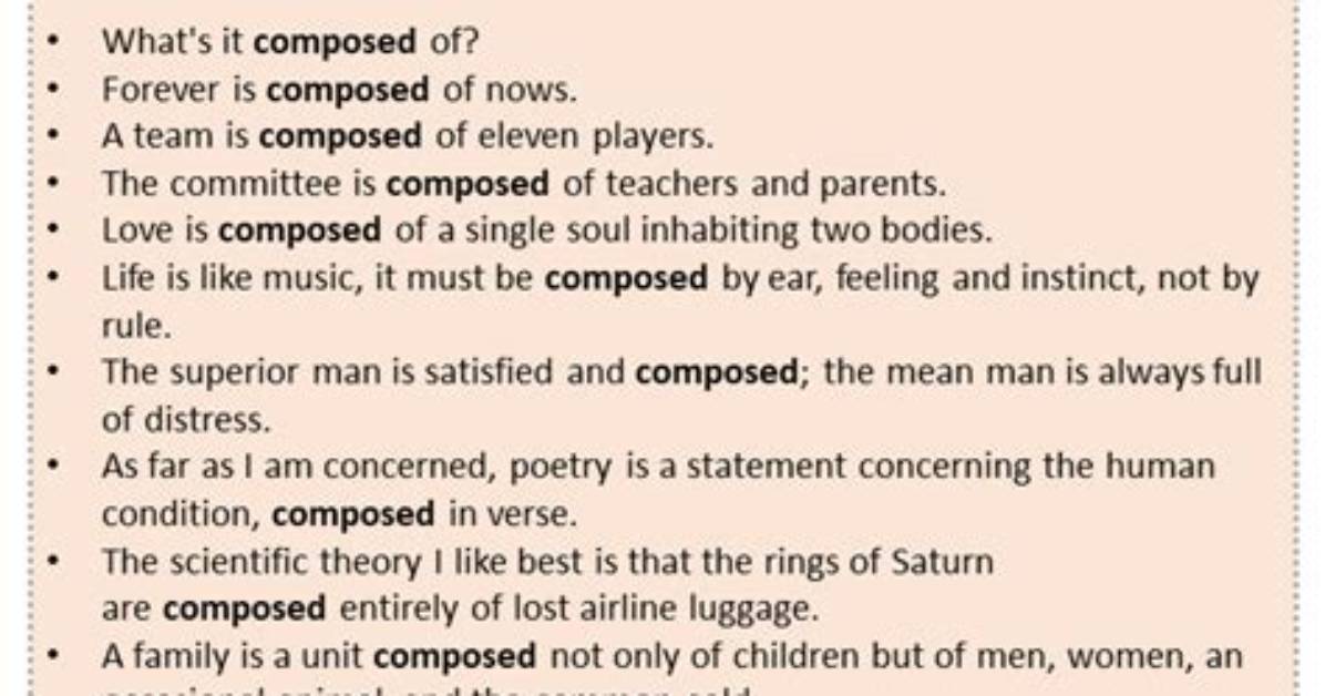 Was Composed in a Sentence?