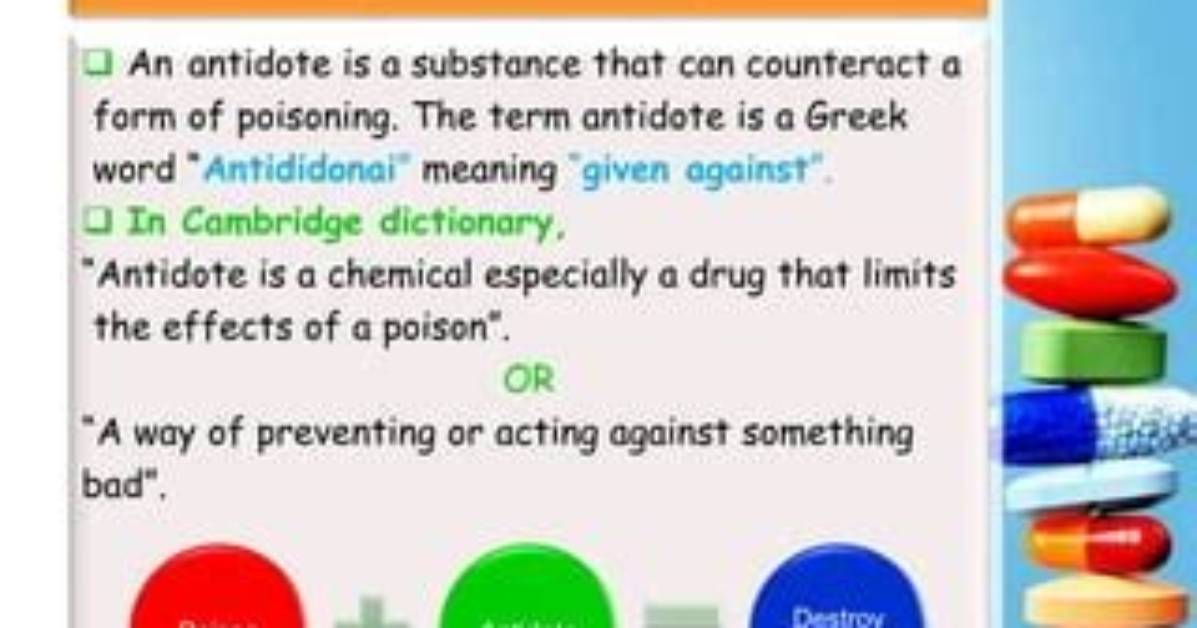 Was Does Antidote Mean?