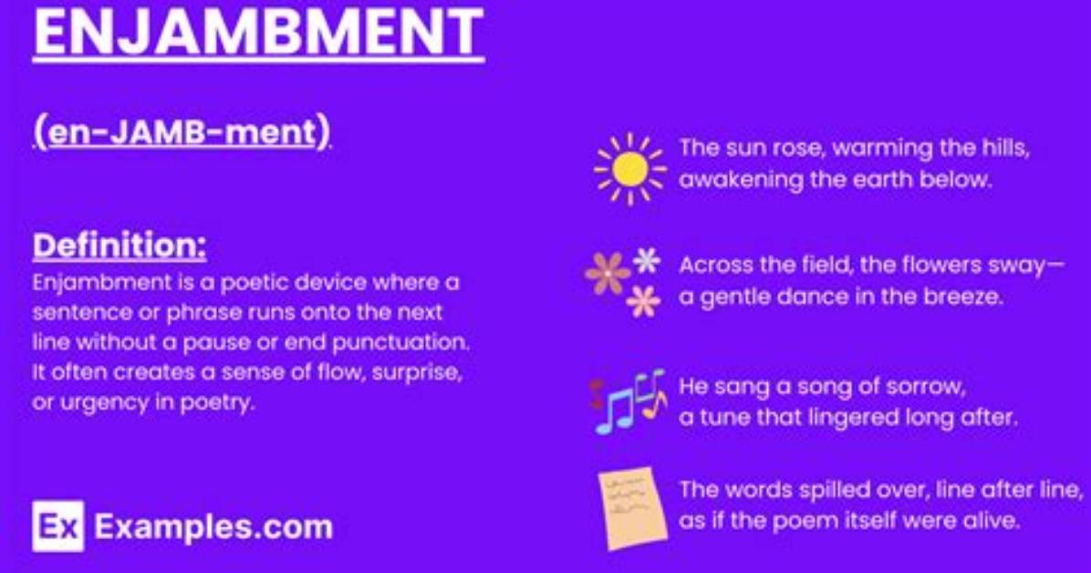 Was Does Enjambment Mean?