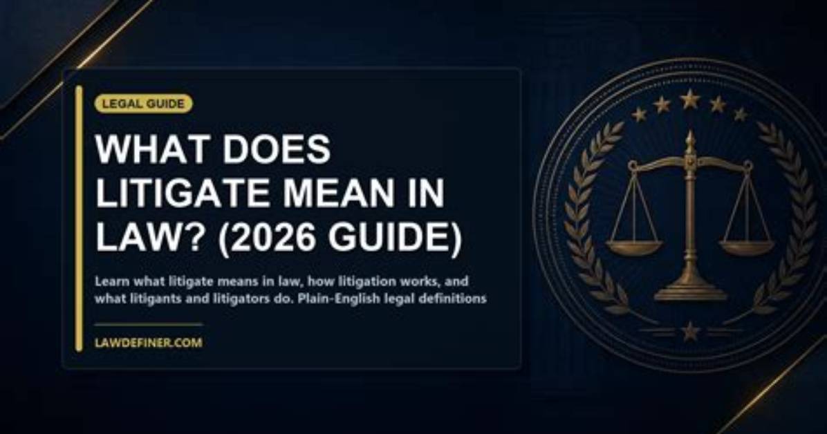 Was Does Litigate Mean?