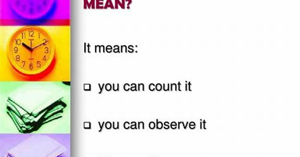 Was Does Measurable Mean?