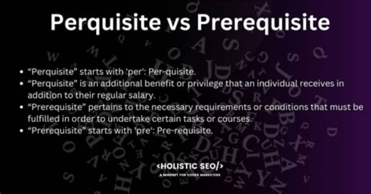 Was Does Prerequisite Mean?