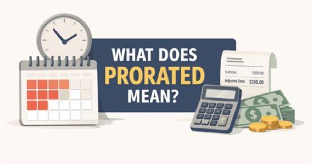 Was Does Prorated Mean?