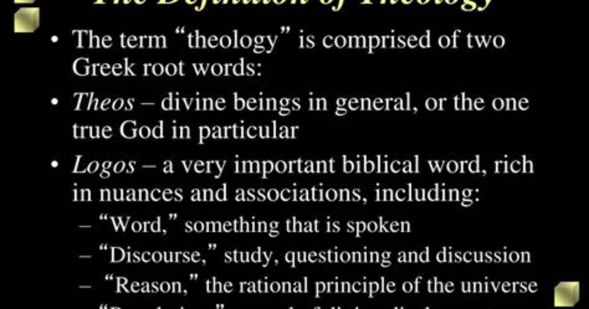Was Does Theology Mean?