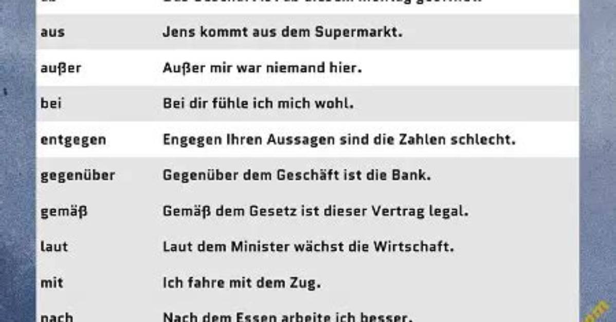Was Steht Im Dativ