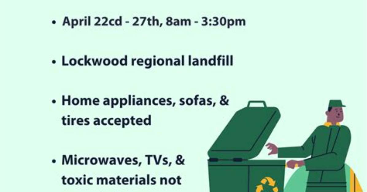 Waste Management to Provide Free Dump Days at Lockwood Landfill Starting Tuesday | News