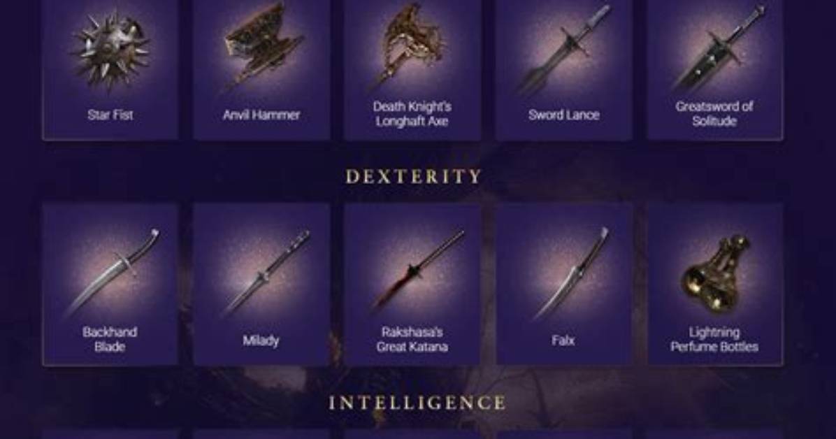 Weapons, Elden Ring Points of Interest