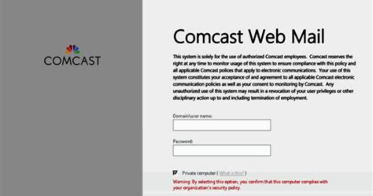 Webmail. Comcast. Com Login Safely, Analysis & Comments