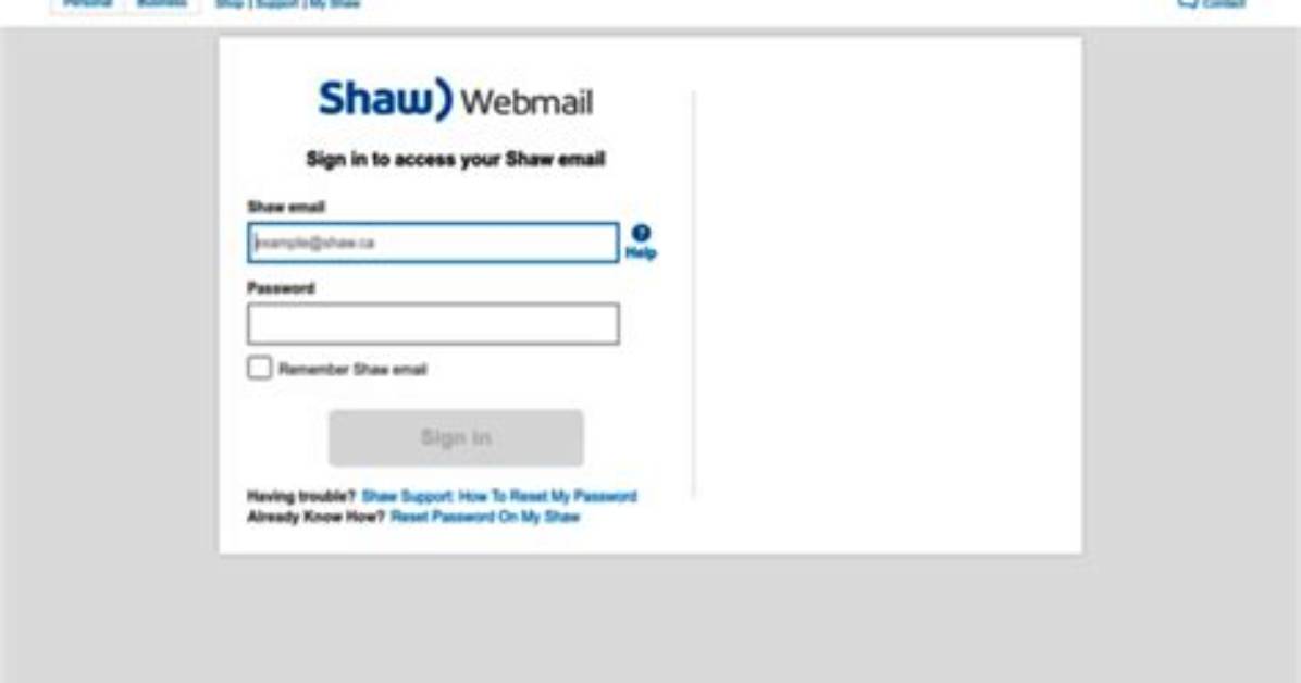 Webmail. Shaw. Ca Login Safely, Analysis & Comments