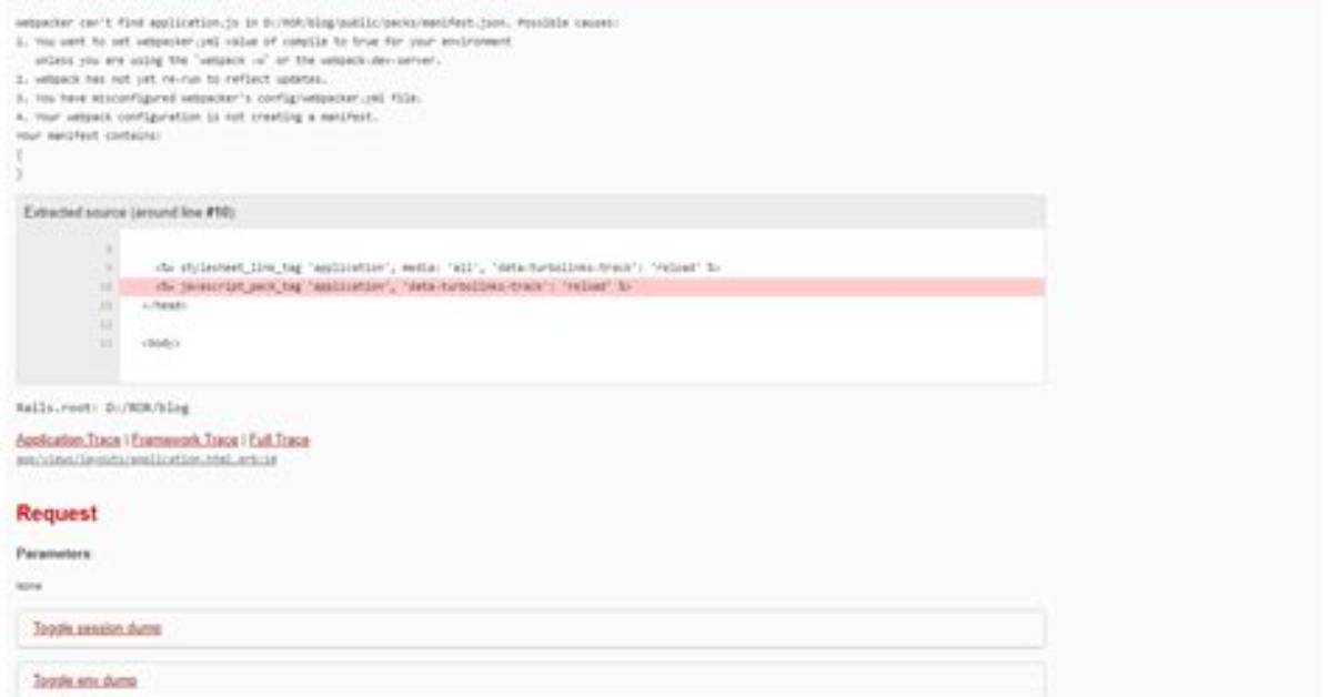 Webpacker Can't Find Application
