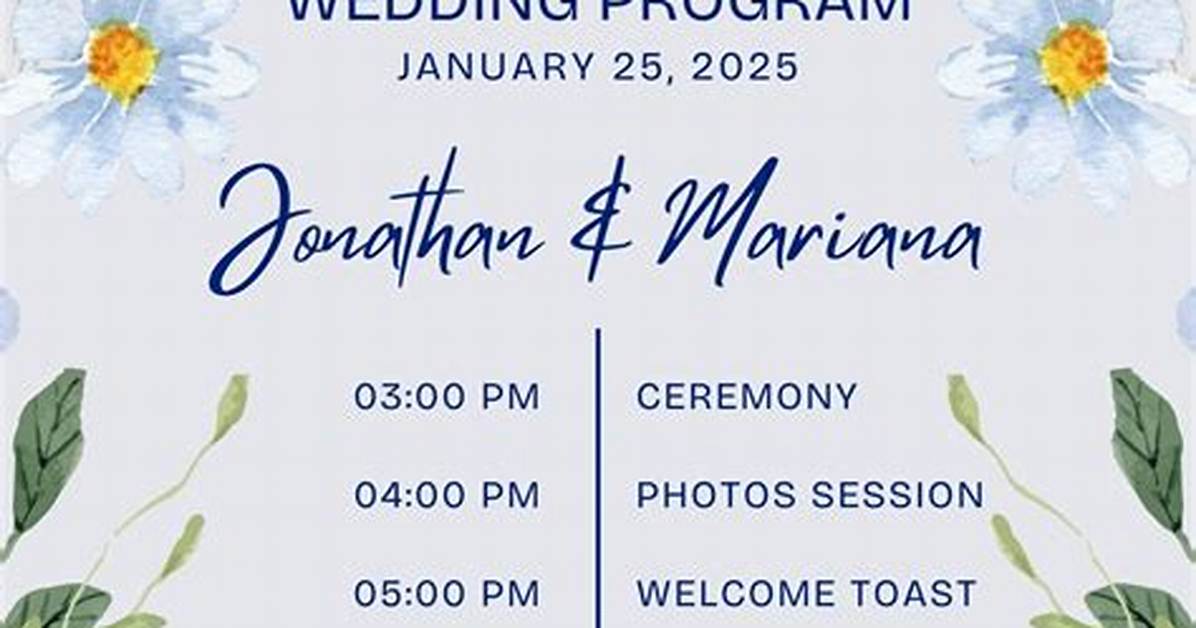 Wedding Program Template
