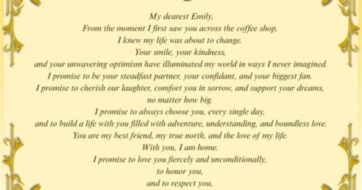 Wedding Vows Template | Wedding Vows Generator