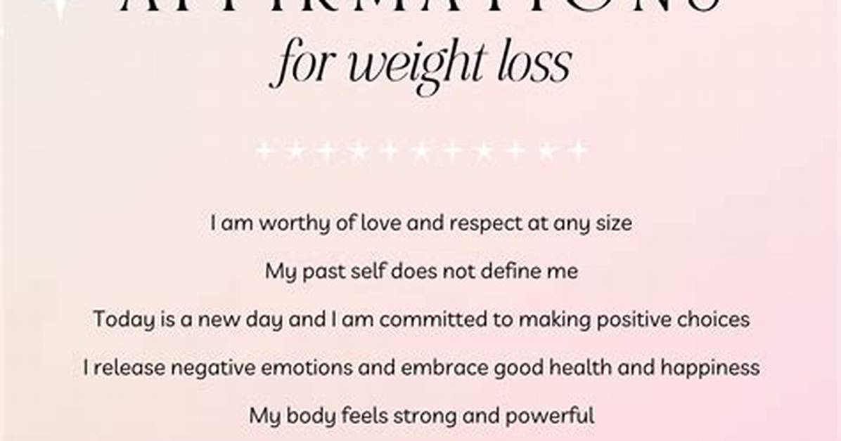Weight Loss Affirmations