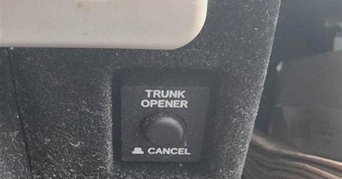 Were Is the Trunk Button for This Car?