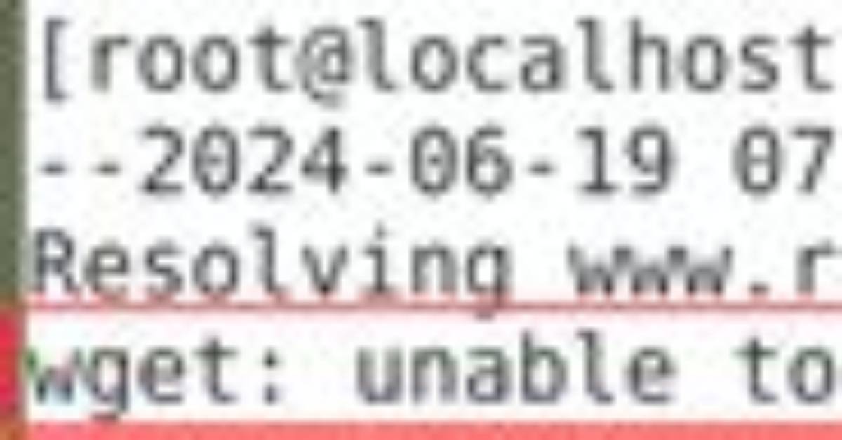 Wget: Unable to Resolve Host Address `Http'