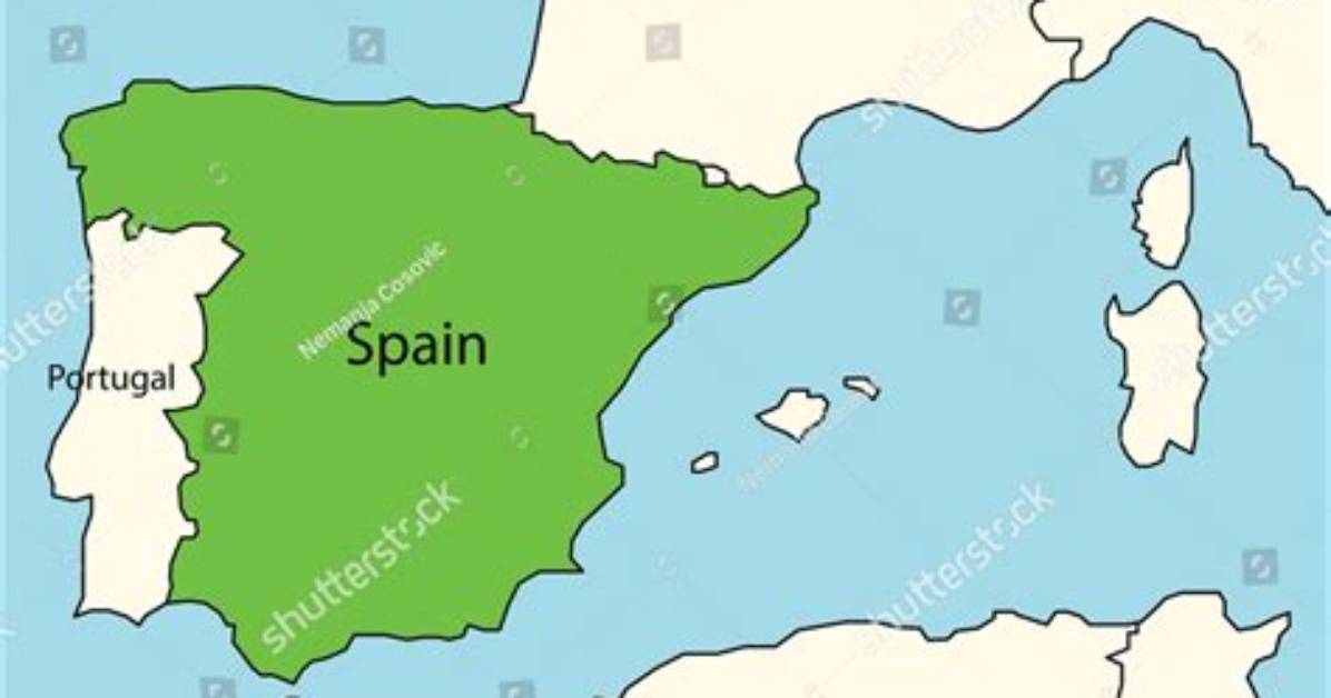 What 2 Countries Border Spain