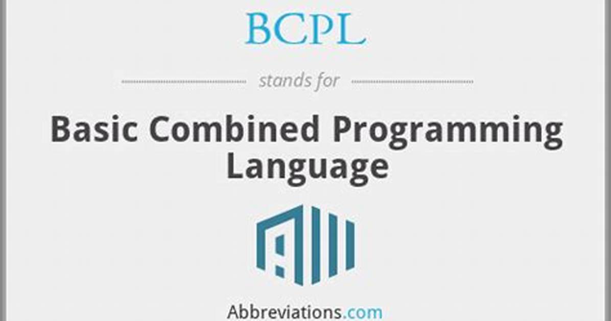 What Abbreviation Is Bcpl?