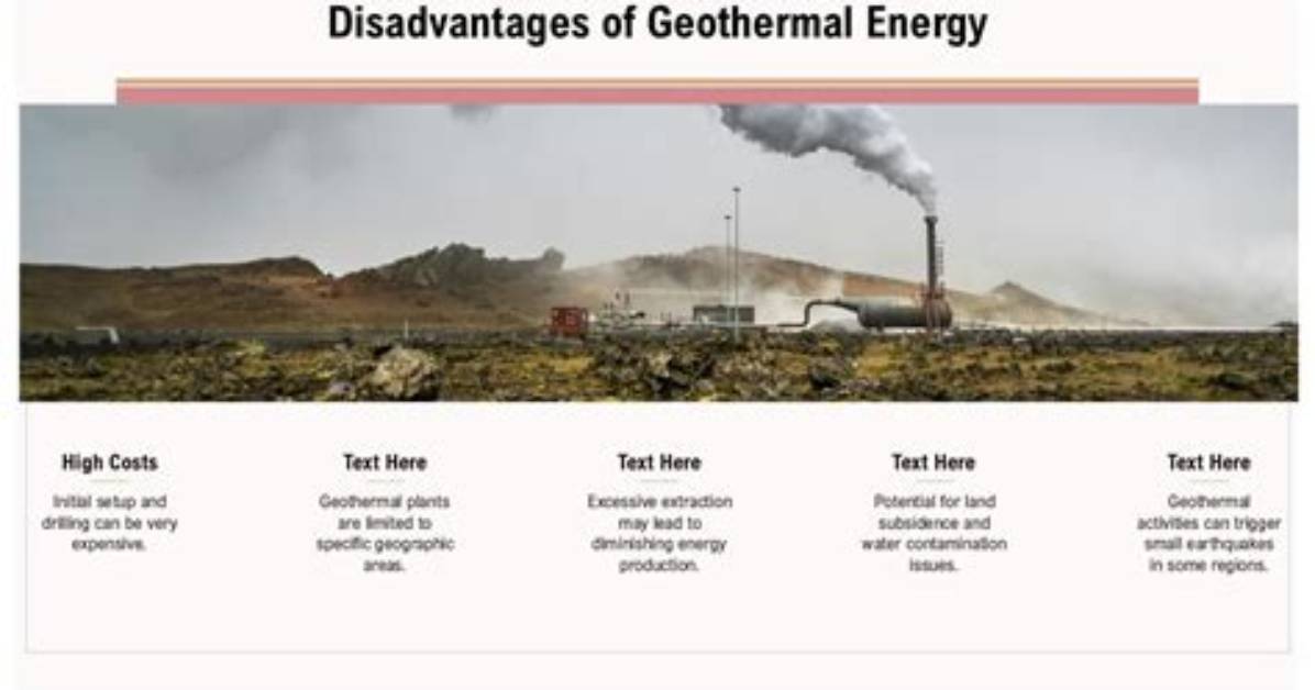 What Are 3 Disadvantages of Geothermal Energy?