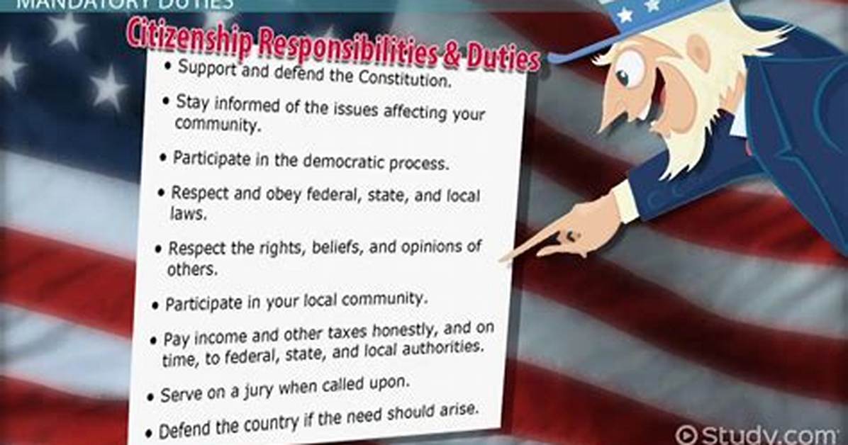 What Are 3 Responsibilities of Citizenship