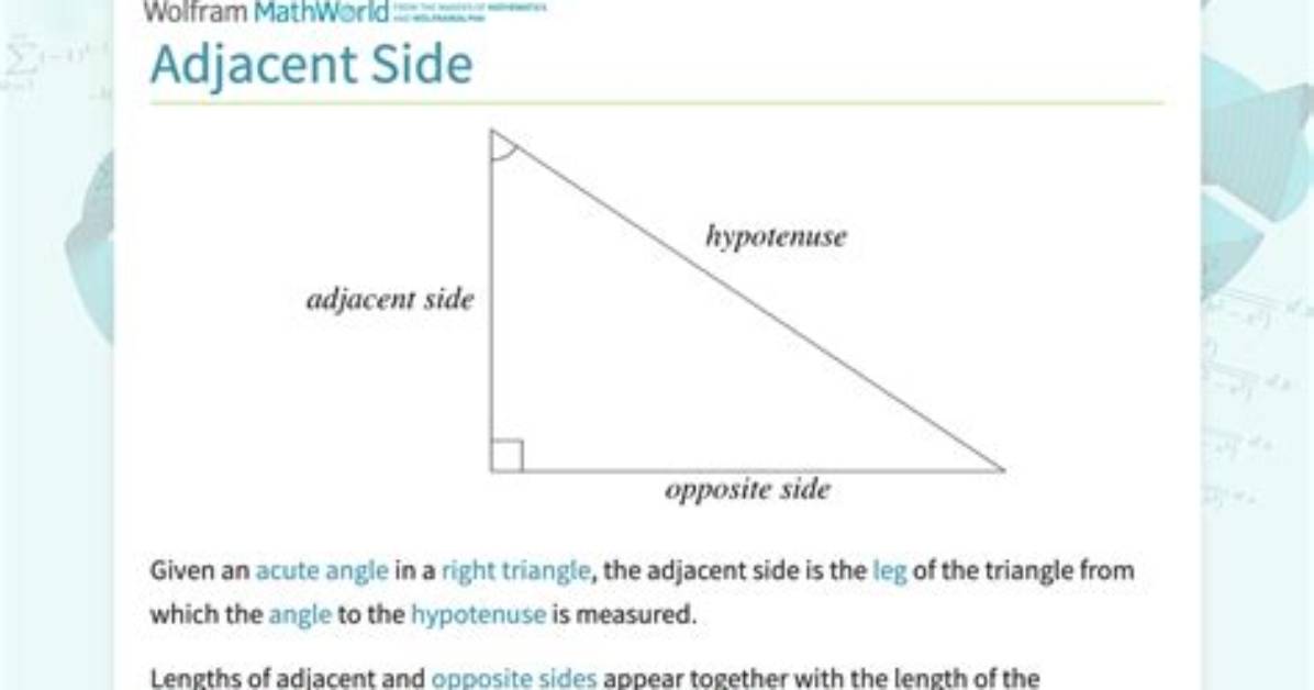 What Are Adjacent Sides