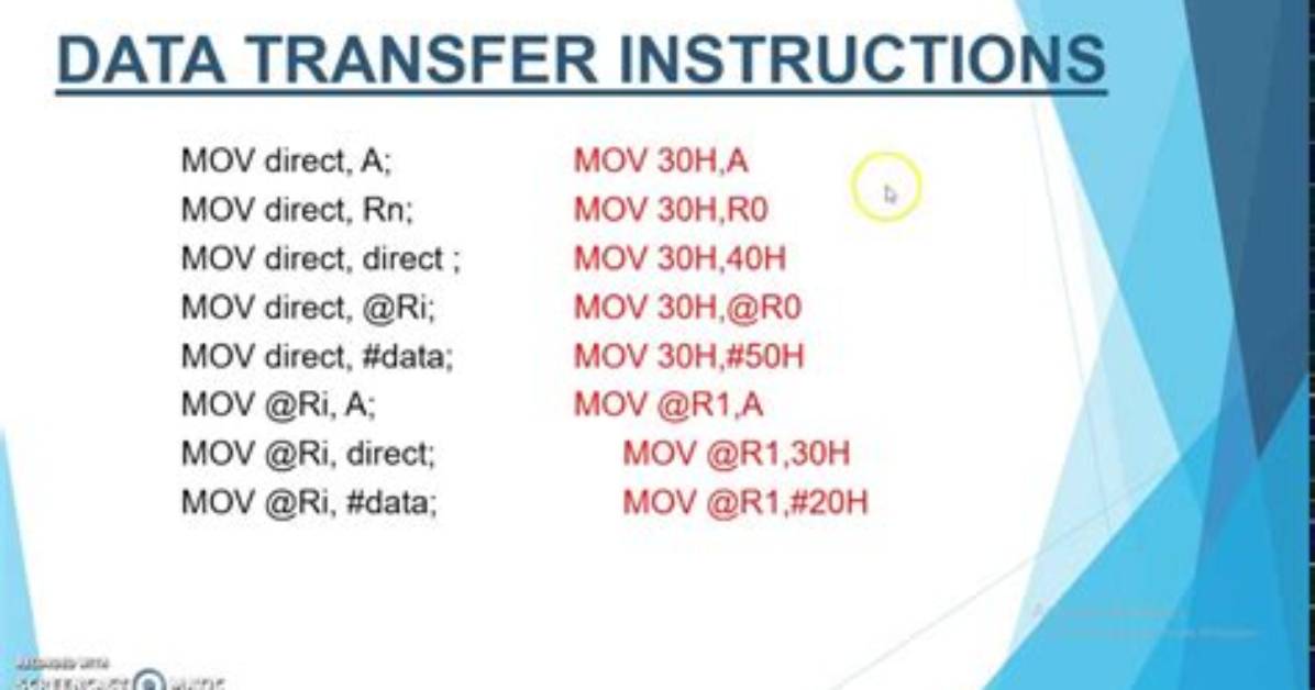 What Are Data Transfer Instruction