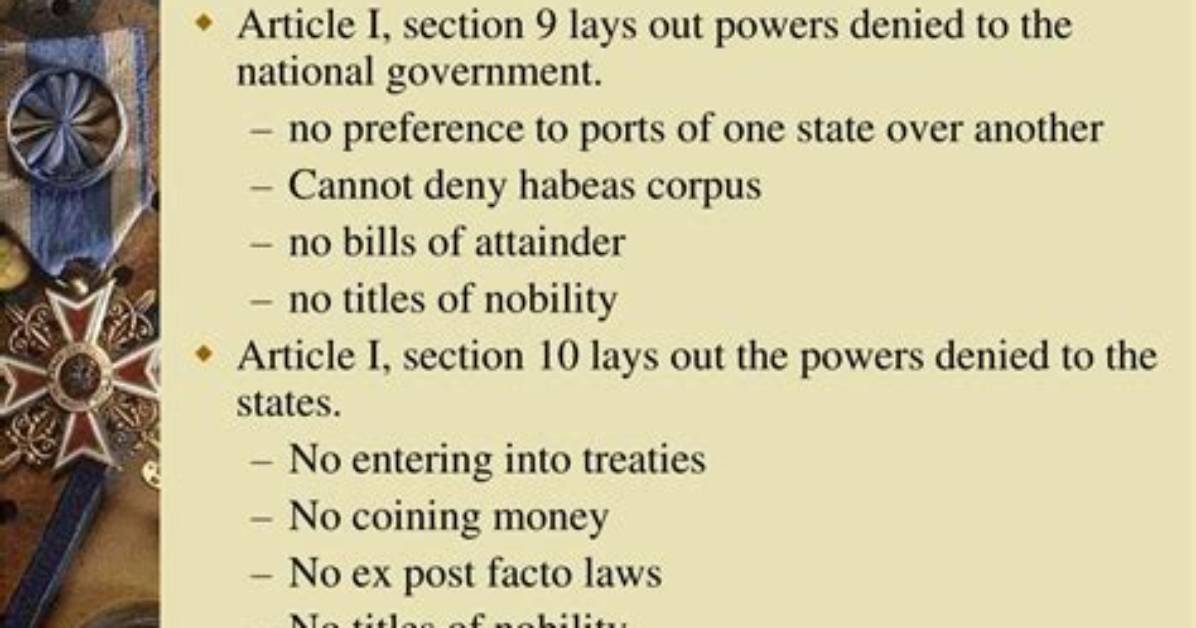 What Are Denied Powers in the Constitution?
