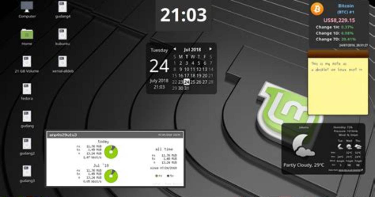 What Are Desklets in Linux Mint?