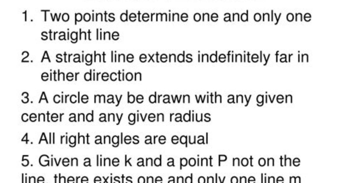What Are Euclids First Three Postulates