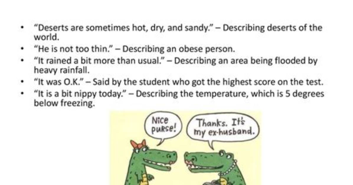 What Are Examples of Understatement and Exaggeration?
