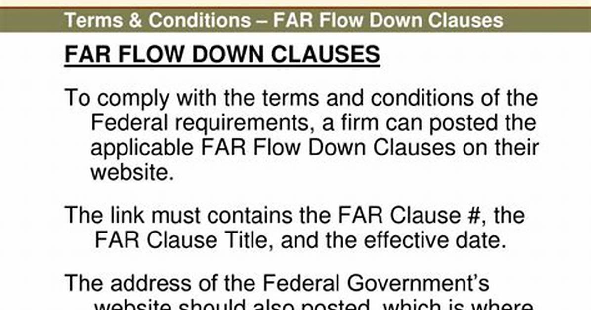 What Are Far Flow Down Clauses?