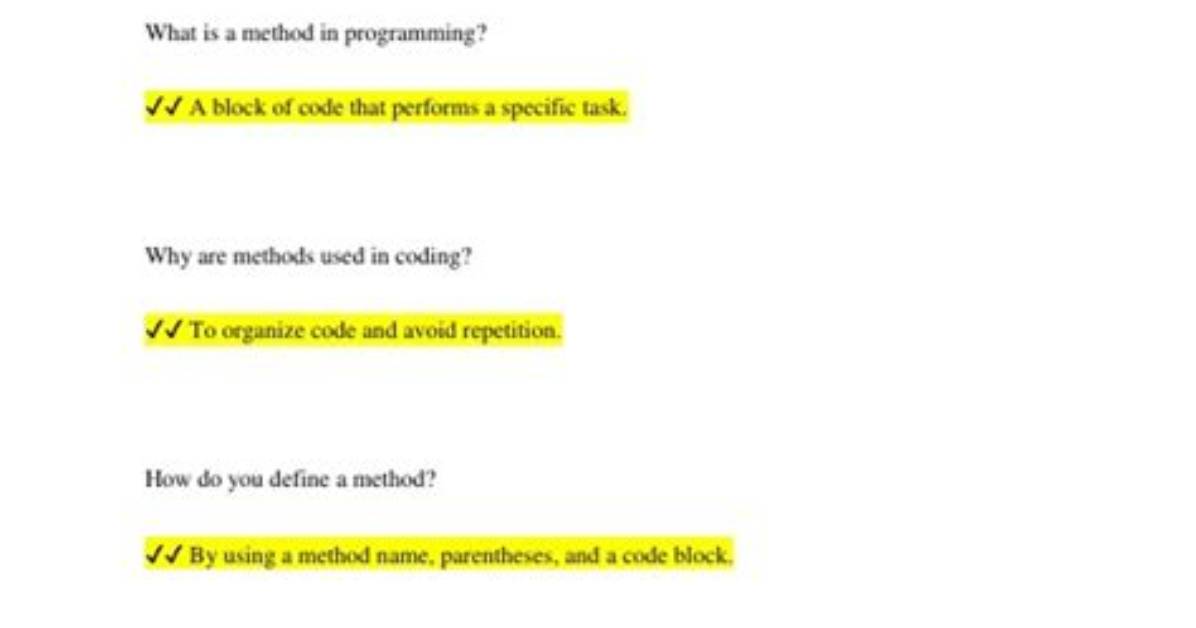What Are Methods in Codehs