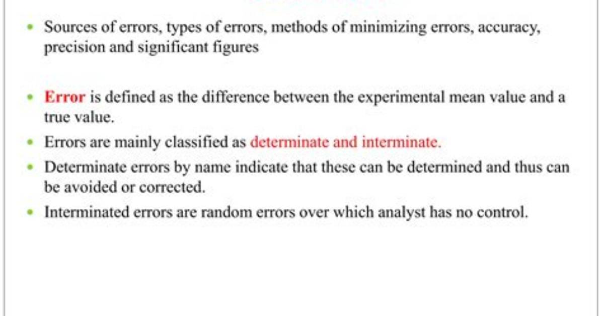 What Are Significant Errors