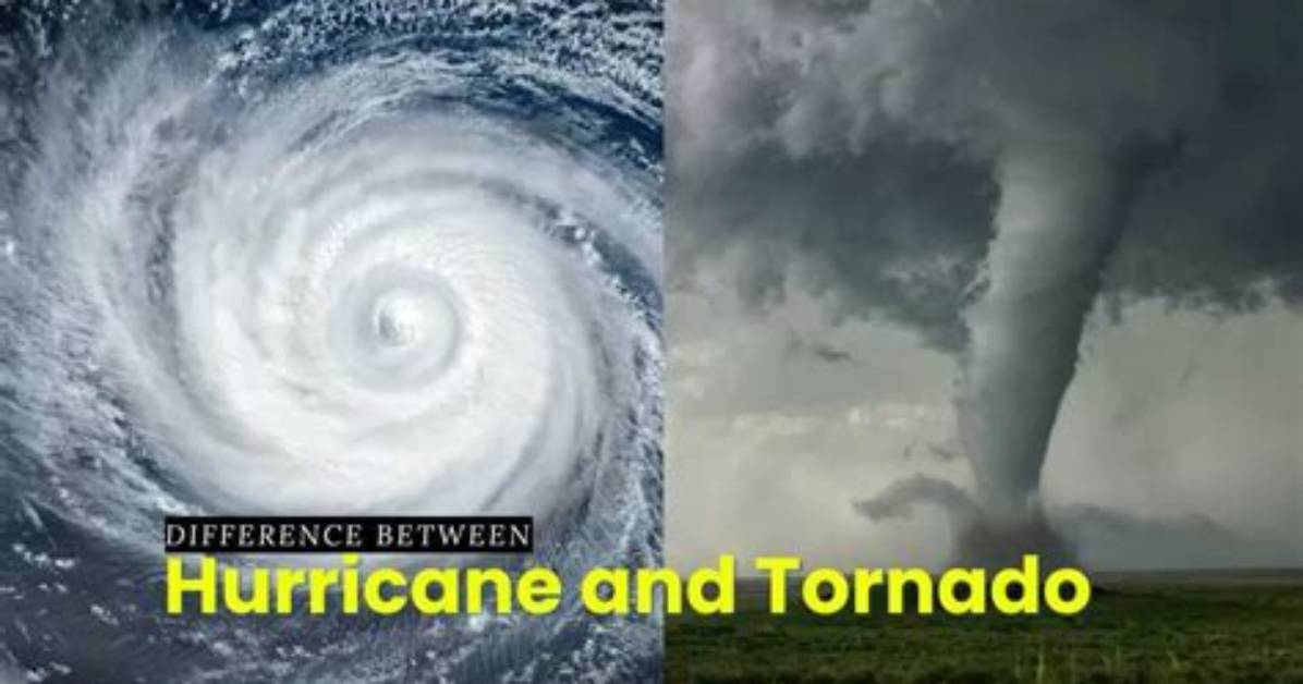 What Are Some Differences Between Tornadoes and Hurricanes