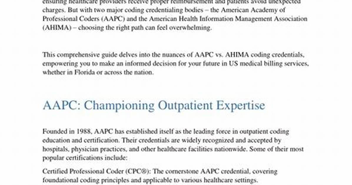 What Are the Ahima Coding Credentials
