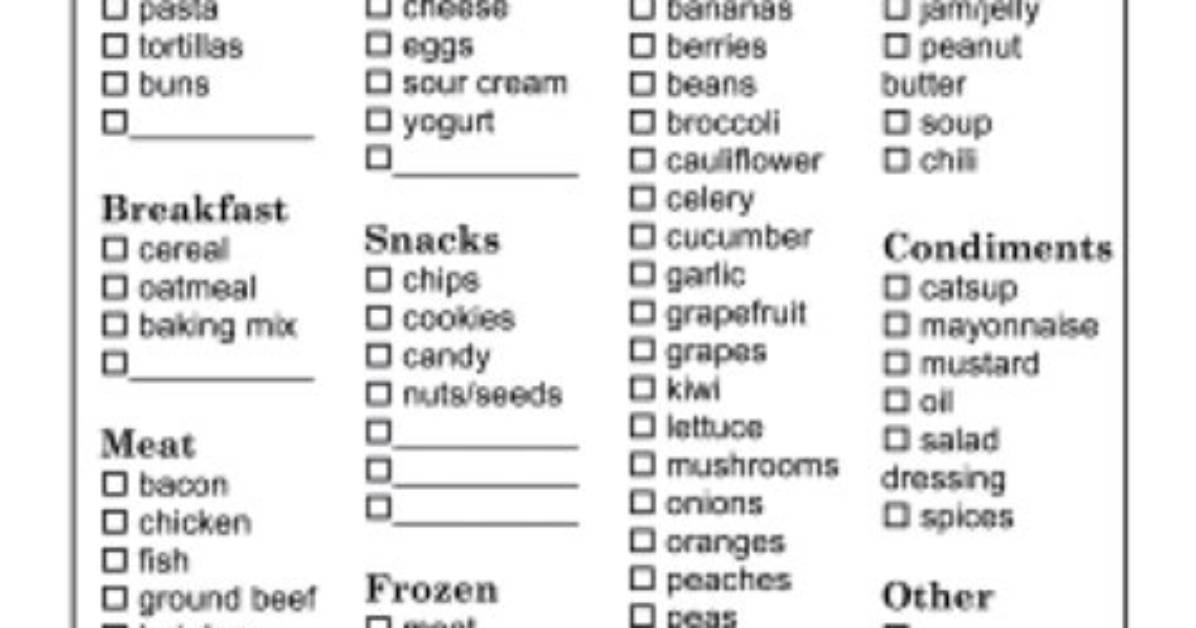 What Are the Basic Grocery Items?