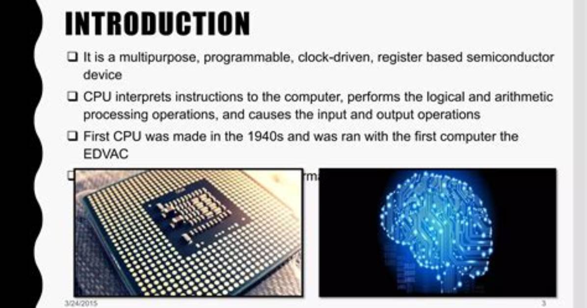 What Are the Operations of Cpu?