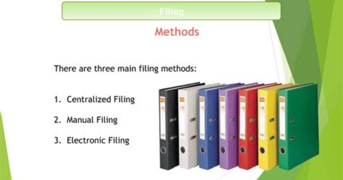 What Are the Three Basic Filing Methods