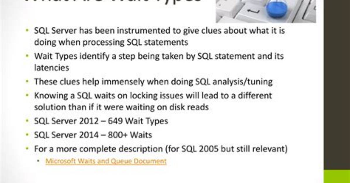 What Are the Wait Types in Sql Server