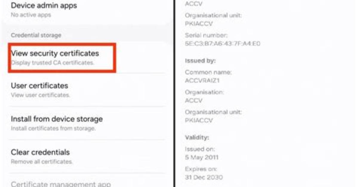 What Are Trusted Certificates in Android?