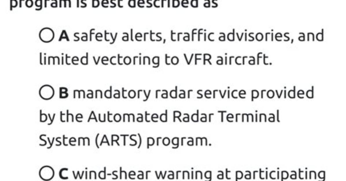 What Basic Radar Services Are Provided for Vfr Aircraft?