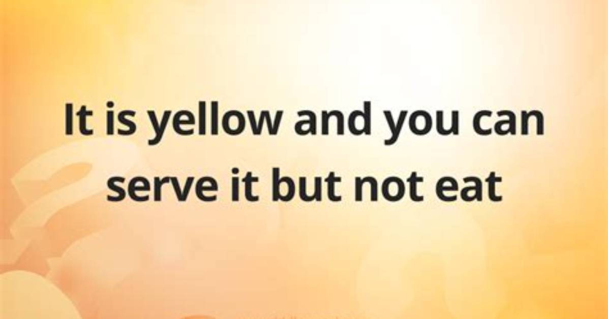 What Can I Serve but Not Eat. -Word Riddles Level 1102