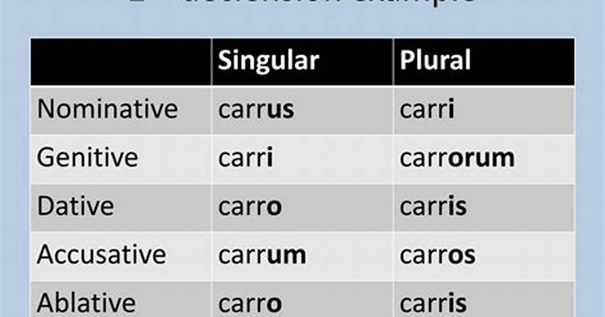 What Declension Is Carrus?