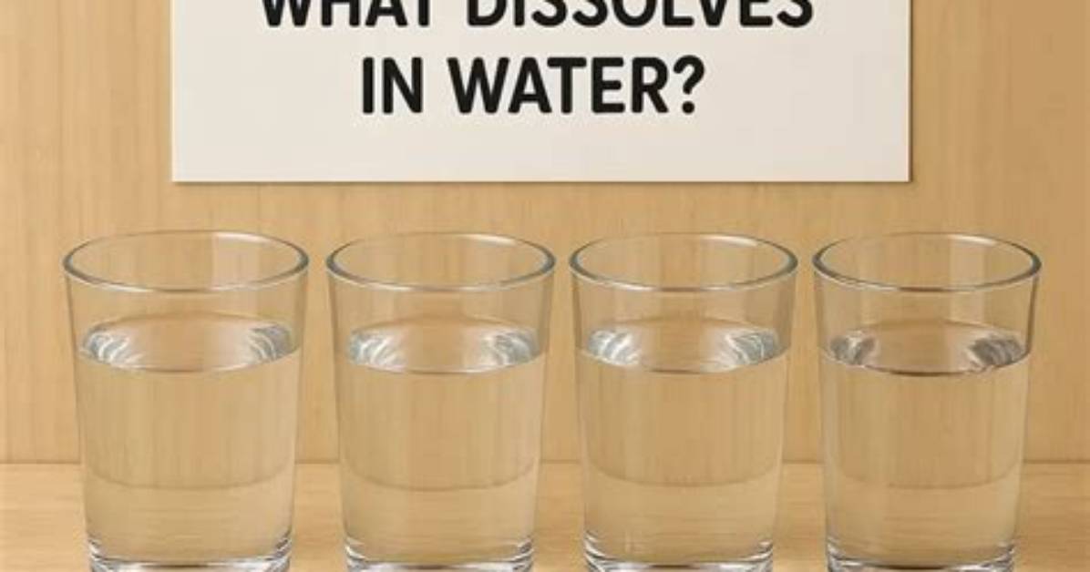 What Dissolves in Water Fast