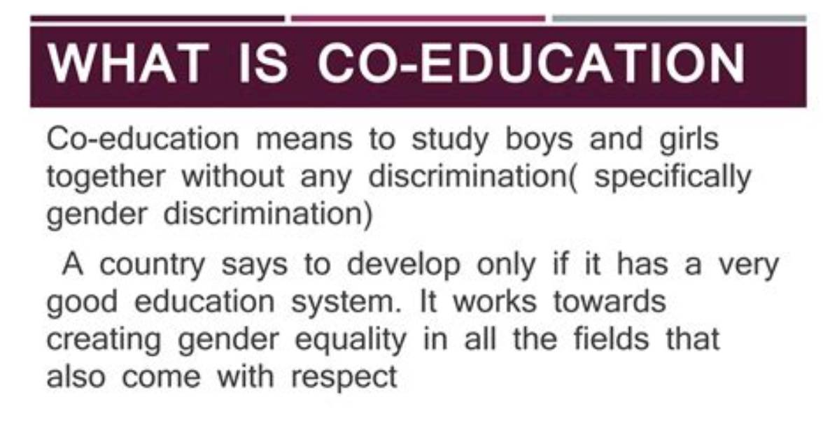 What Do Coeducational Mean?