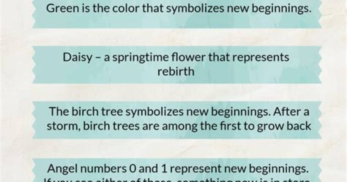 What Do New Beginnings Mean