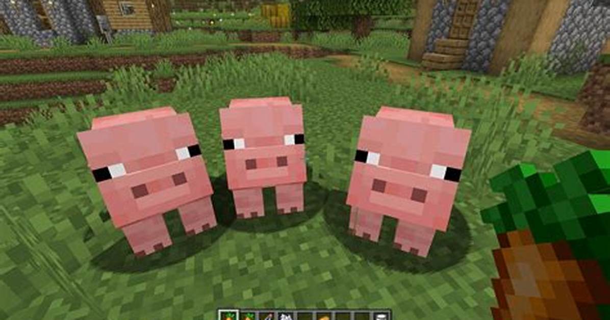 What Do Pigs in Minecraft Eat