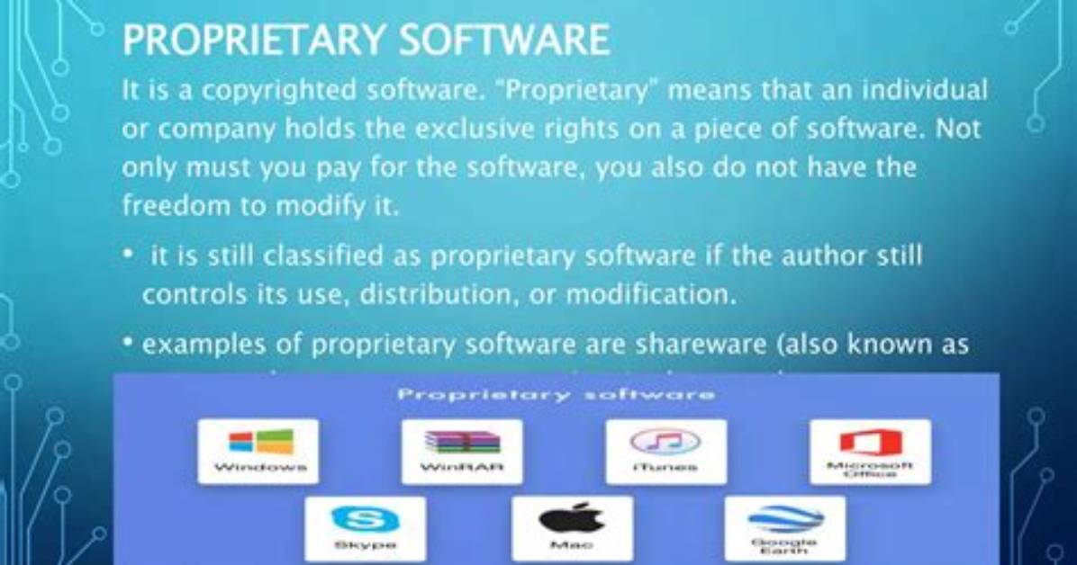 What Do Proprietary Means?