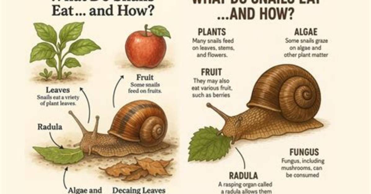 What Do Snails Drink and Eat?