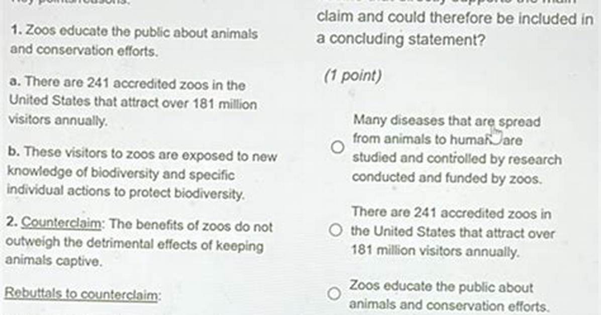 What Do Zoos Do Answer Key