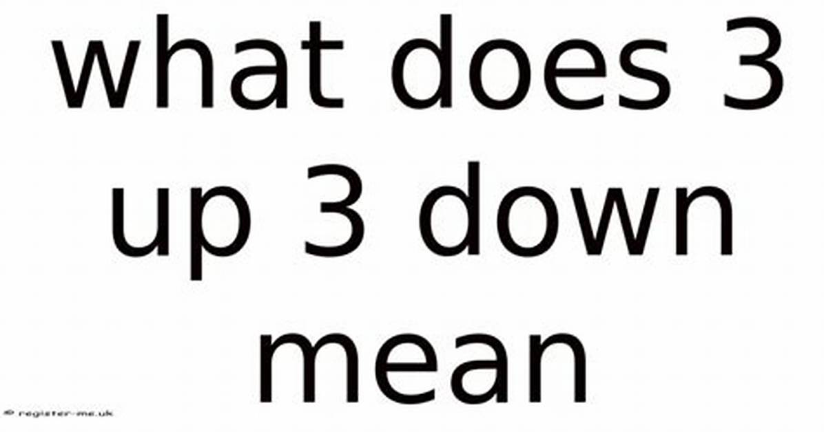 What Does 1 Down Mean